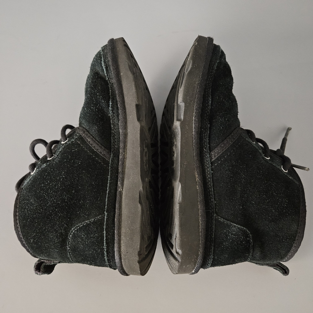 UGG Kids Neumel II Black Chukka Boots US 2 Toddler Suede Shearling Lace Up - Picture 5 of 12
